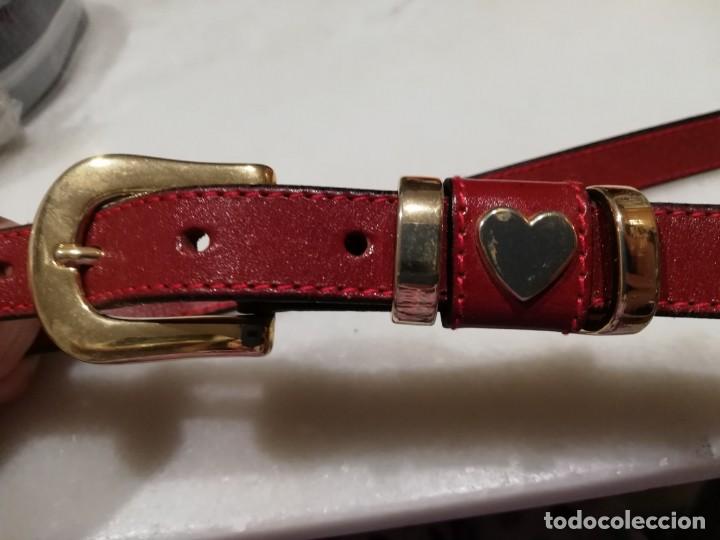 Vintage: Cintur&oacute;n rojo vintage de piel. - Foto 1