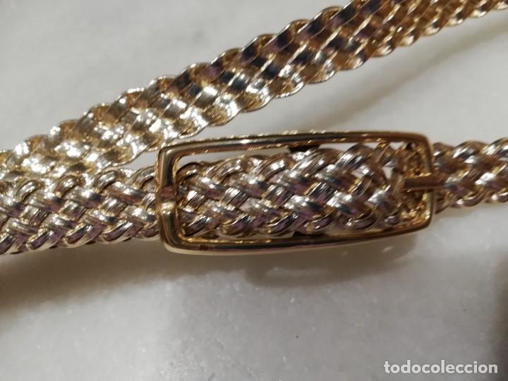Vintage: Cintur&oacute;n trenzado dorado. - Foto 1