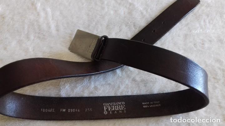 Vintage: CINTURON DE PIEL GIANFRANCO FERR&Eacute; ORIGINAL - Foto 1