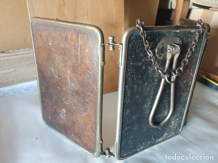 Vintage: TRIPLE ESPEJO PLATA Y PIEL - Foto 14