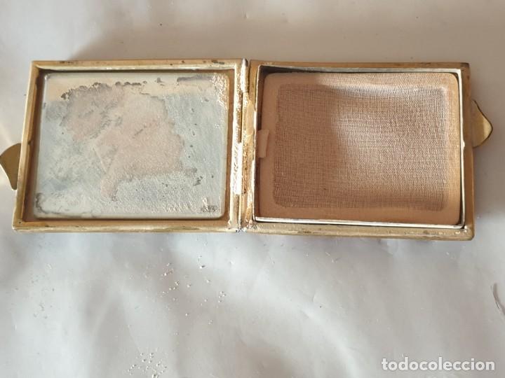 Vintage: POLVERA DE PIEL CON DORADOS S.XX - Foto 6