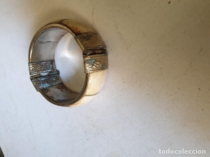 Vintage: PULSERA MARFIL PLATA - Foto 3