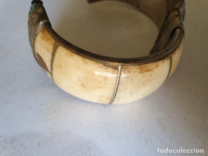 Vintage: PULSERA MARFIL PLATA - Foto 5