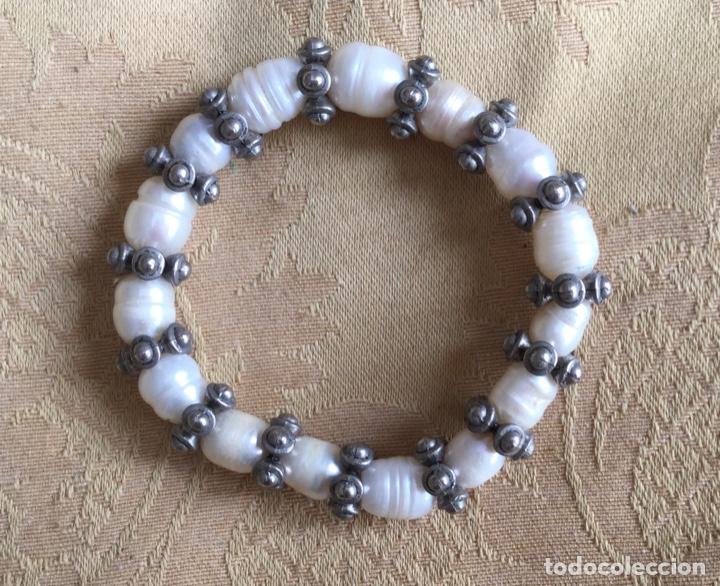 Vintage: PULSERA PERLAS NATURALES AGUA DULCE - Foto 1