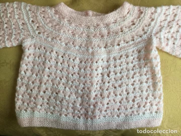 Vintage: JERSEY BEB&Eacute; DE PERL&Eacute; ROSA Y BLANCO - Foto 2
