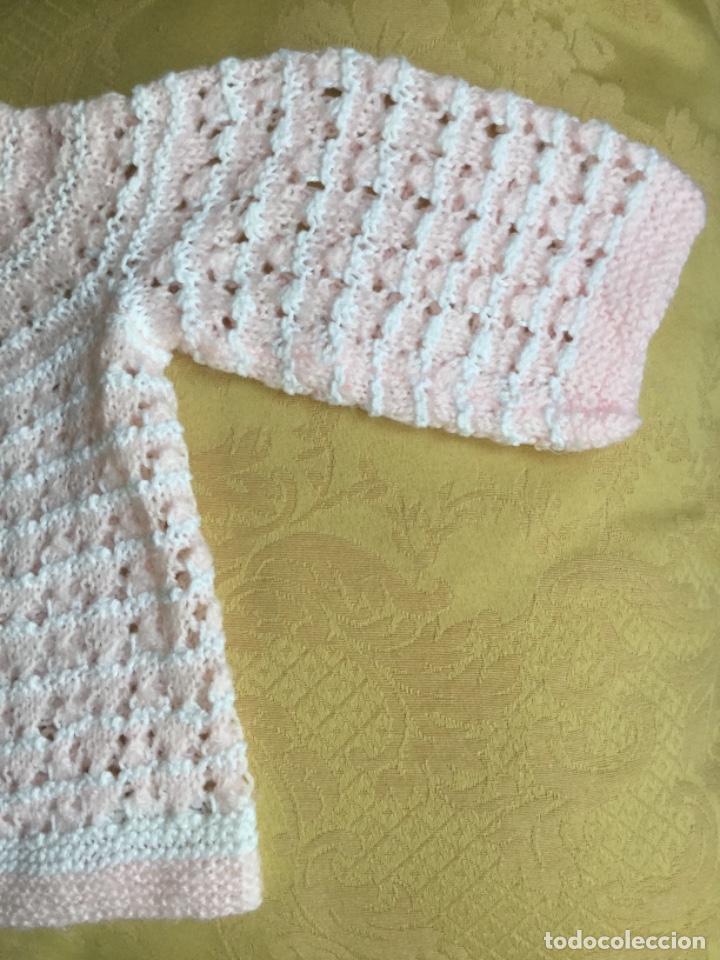 Vintage: JERSEY BEB&Eacute; DE PERL&Eacute; ROSA Y BLANCO - Foto 5