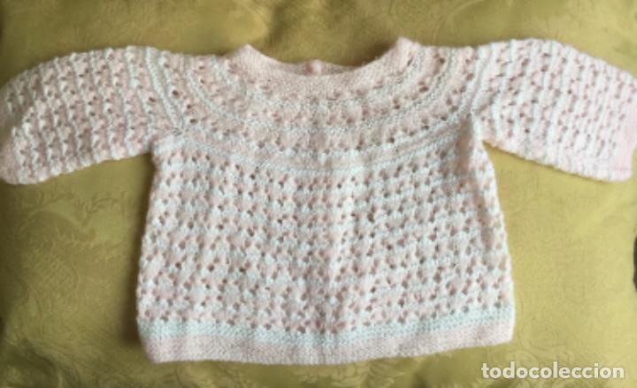 Vintage: JERSEY BEB&Eacute; DE PERL&Eacute; ROSA Y BLANCO - Foto 7