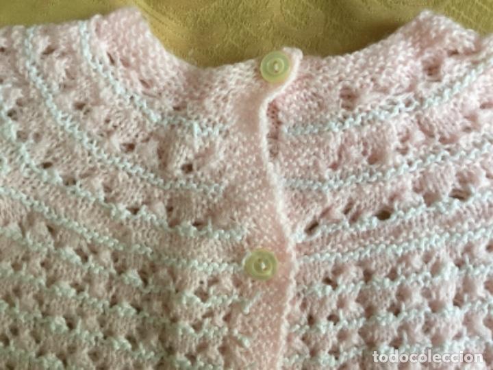Vintage: JERSEY BEB&Eacute; DE PERL&Eacute; ROSA Y BLANCO - Foto 8