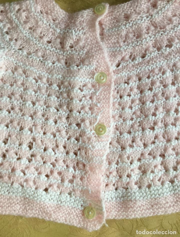 Vintage: JERSEY BEB&Eacute; DE PERL&Eacute; ROSA Y BLANCO - Foto 9