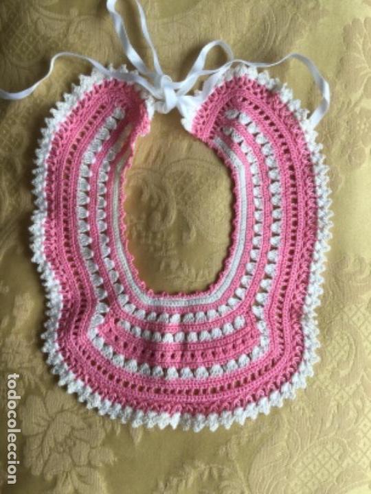 Vintage: ANTIGUO BABERO DE PERL&Eacute; PARA BEB&Eacute; - Foto 4