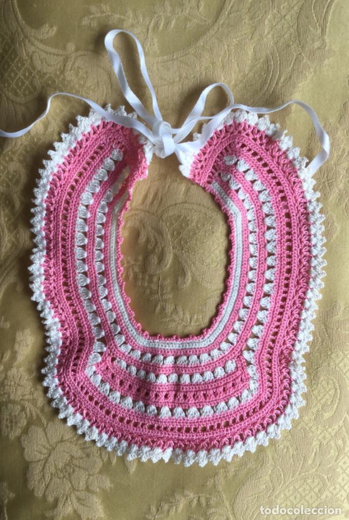 Vintage: ANTIGUO BABERO DE PERL&Eacute; PARA BEB&Eacute; - Foto 7