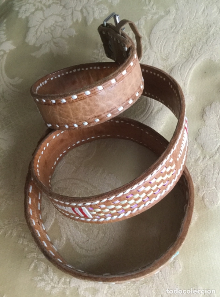 Vintage: CINTURON DE CUERO ETNICO - Foto 5