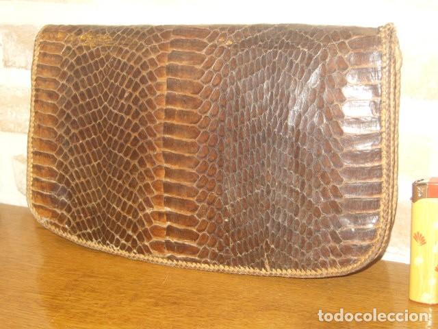 Vintage: ANTIGUO BOLSO DE PIEL DE SERPIENTE. - Foto 1