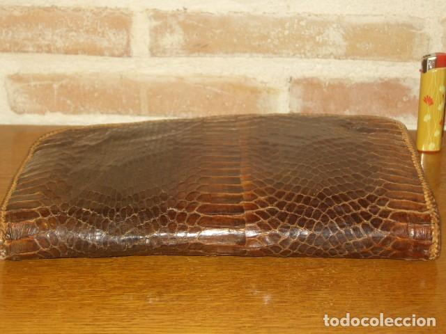 Vintage: ANTIGUO BOLSO DE PIEL DE SERPIENTE. - Foto 10