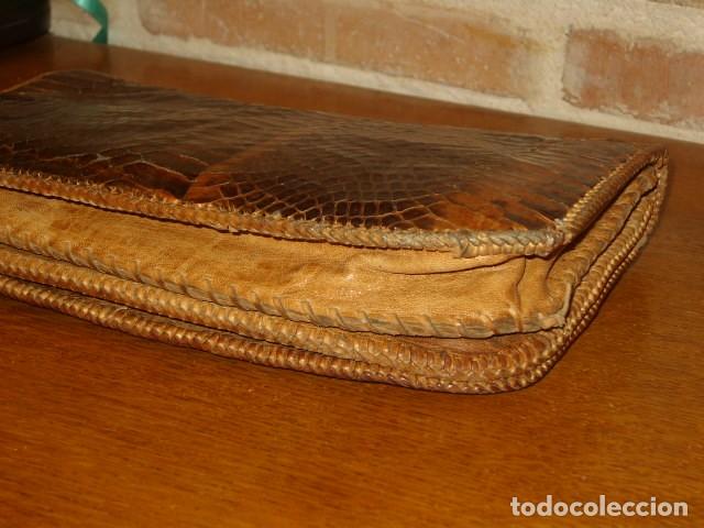 Vintage: ANTIGUO BOLSO DE PIEL DE SERPIENTE. - Foto 11