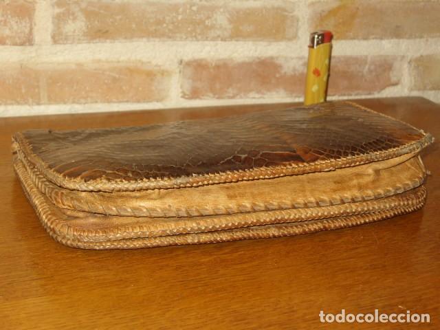 Vintage: ANTIGUO BOLSO DE PIEL DE SERPIENTE. - Foto 12