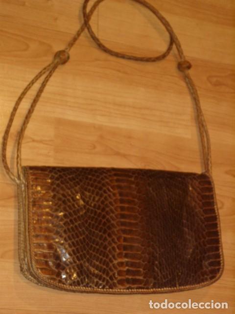 Vintage: ANTIGUO BOLSO DE PIEL DE SERPIENTE. - Foto 17