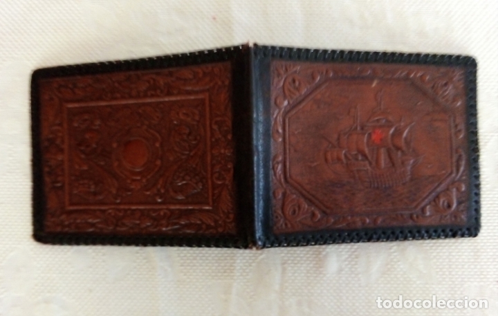 Vintage: BILLETERA DE PIEL REPUJADA. - Foto 3