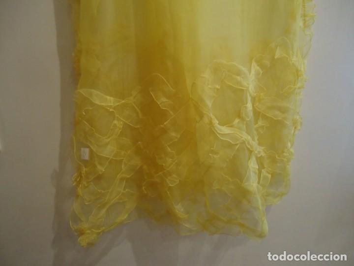 Vintage: CHAL AMARILLO DE SEDA - Foto 2