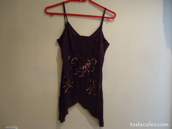 Vintage: TOP DE TIRANTES MARRON - Foto 1