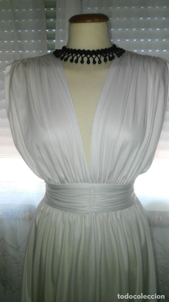 vestido estilo griego blanco - Comprar Ropa Vintage de Segunda en todocoleccion -