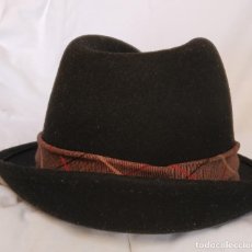 Vintage: SOMBRERO GOORIN BROTHERS HAT EST. 1895 - EN FIELTRO NEGRO (58 CM). Lote 173064479