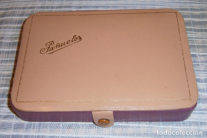 Vintage: caja semipiel para guardar pa&ntilde;uelos - Foto 1