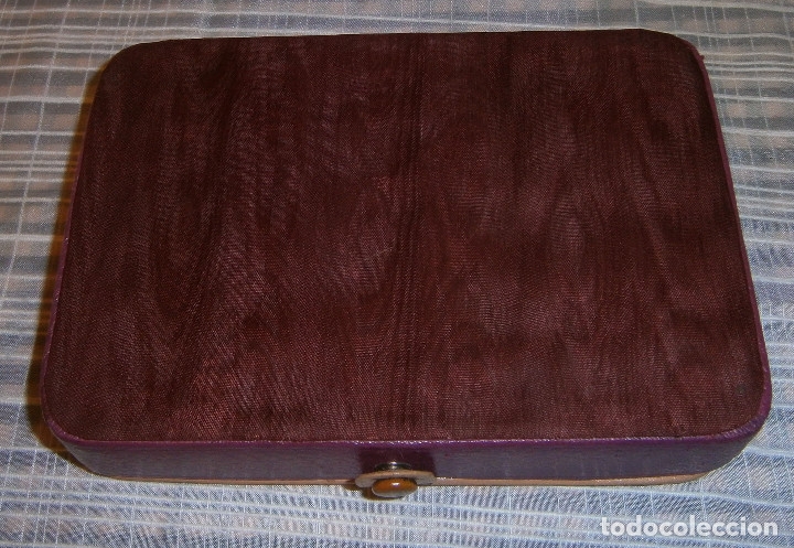 Vintage: caja semipiel para guardar pa&ntilde;uelos - Foto 3