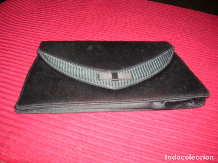 Vintage: Elegante cartera de raso negro - Foto 1
