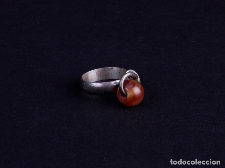 Vintage: ANILLO PLATA Y AMBAR - Foto 3
