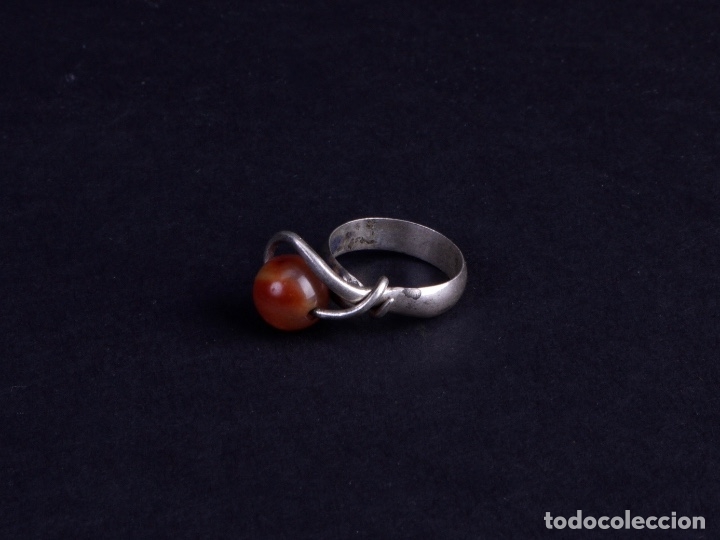 Vintage: ANILLO PLATA Y AMBAR - Foto 4