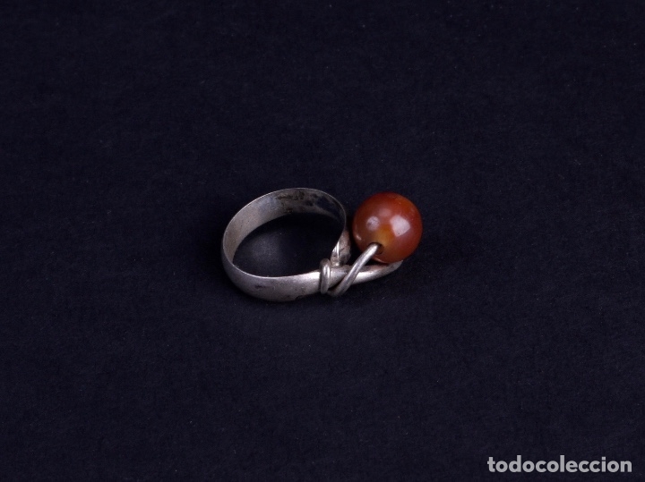 Vintage: ANILLO PLATA Y AMBAR - Foto 5