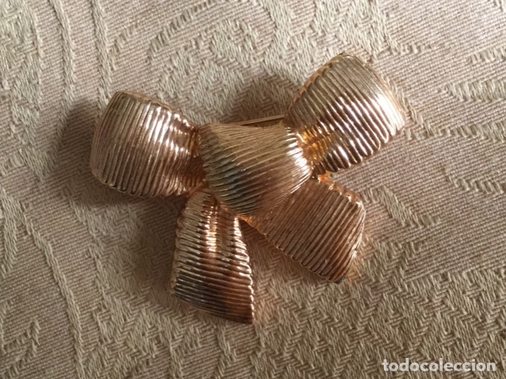 Vintage: BROCHE, ALFILER VINTAGE CON FORMA DE LAZO - Foto 1