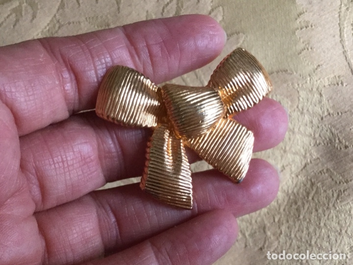 Vintage: BROCHE, ALFILER VINTAGE CON FORMA DE LAZO - Foto 3