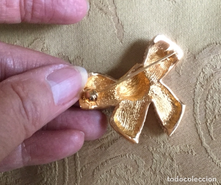 Vintage: BROCHE, ALFILER VINTAGE CON FORMA DE LAZO - Foto 7
