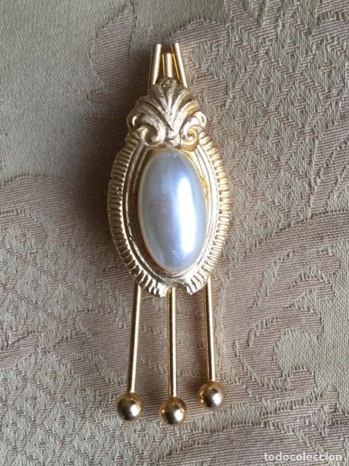 Vintage: BROCHE VINTAGE CON PERLA CENTRAL - Foto 1