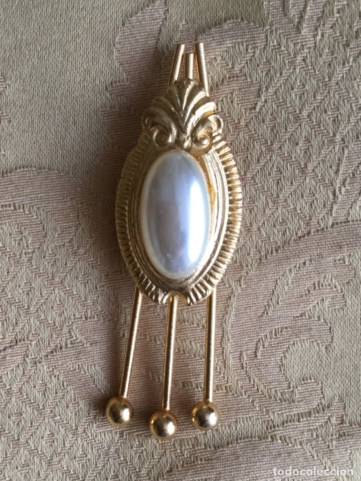 Vintage: BROCHE VINTAGE CON PERLA CENTRAL - Foto 2