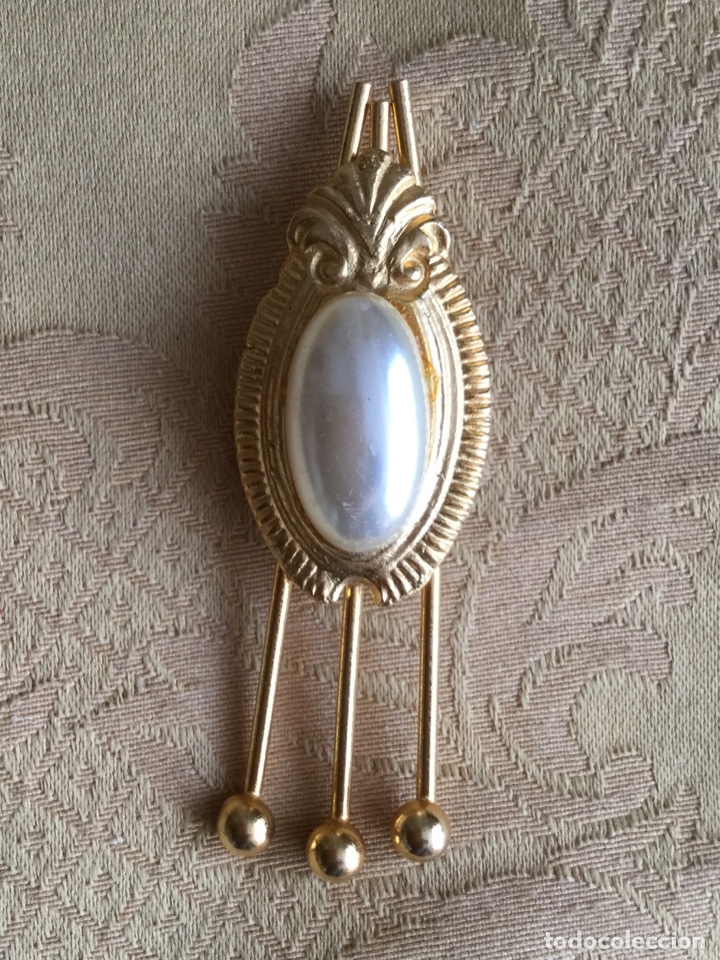 Vintage: BROCHE VINTAGE CON PERLA CENTRAL - Foto 3