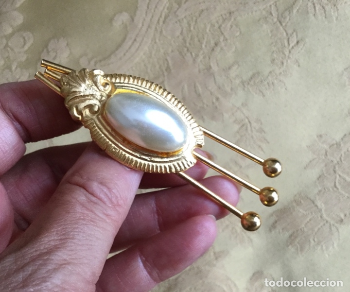 Vintage: BROCHE VINTAGE CON PERLA CENTRAL - Foto 7