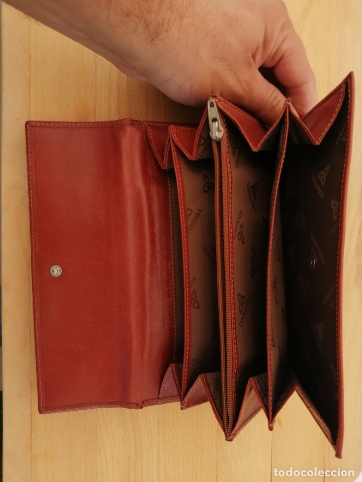 Vintage: Cartera monedero de cuero - Foto 4