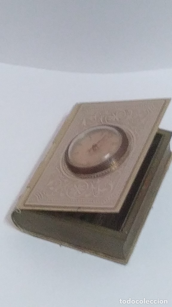 Vintage: caja libro joyero con term&oacute;metro - Foto 1