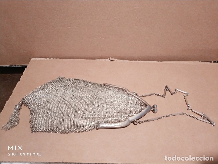 Vintage: ANTIGUA CARTERA DE PLATA PUNZONADA - Foto 2