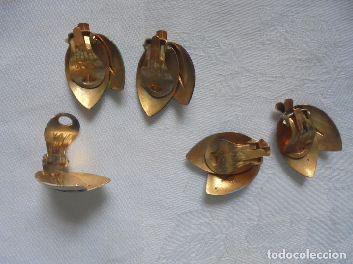 Vintage: Lote vintage 5 pendientes de clip - Foto 2