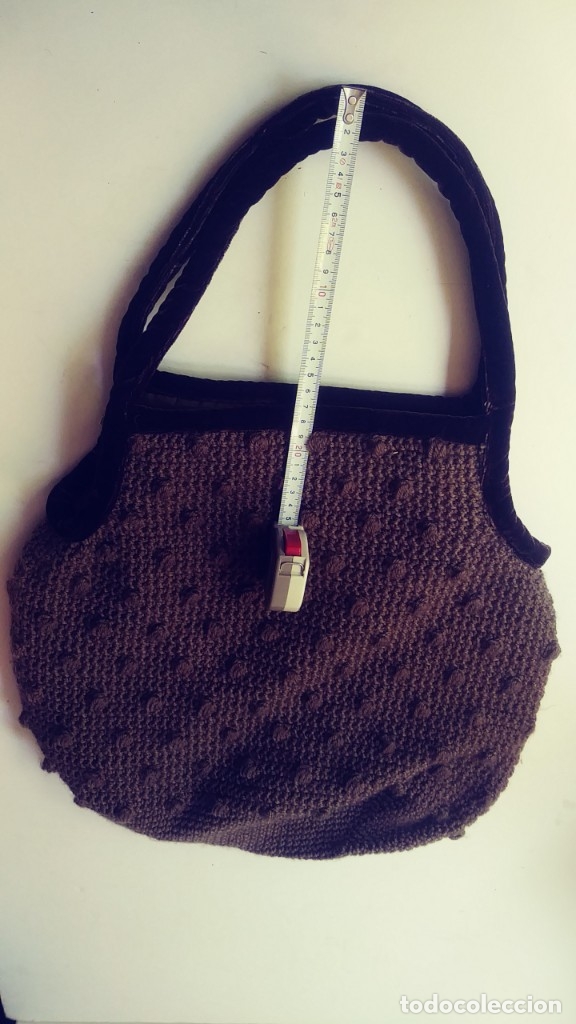 Vintage: bolso de ganchillo y terciopelo - Foto 6