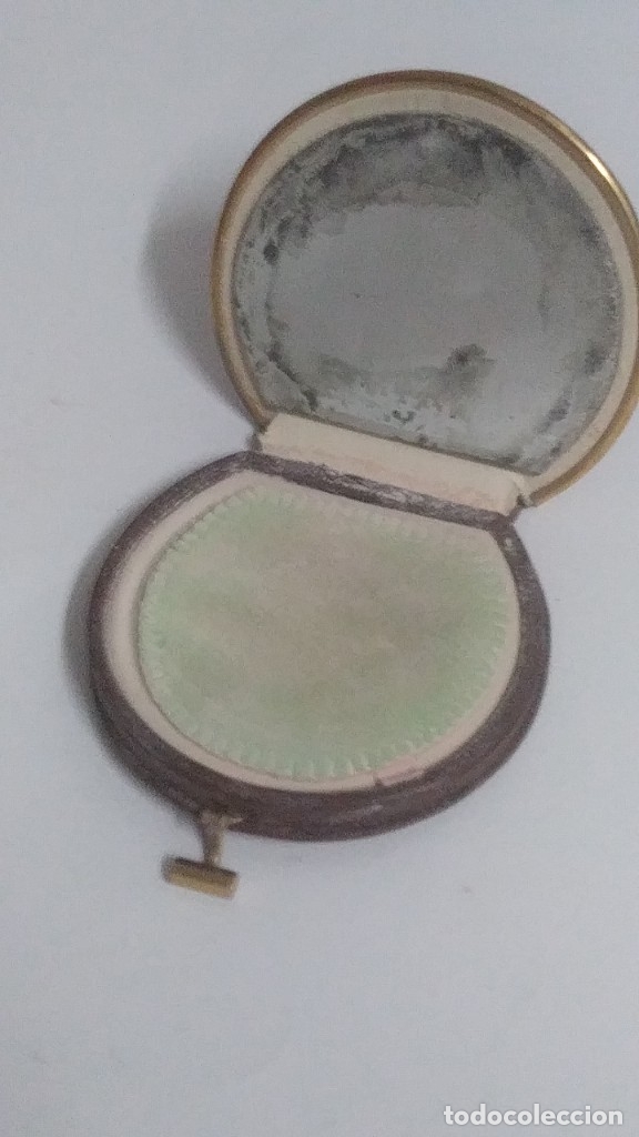 Vintage: antigua polvera forrada - Foto 2