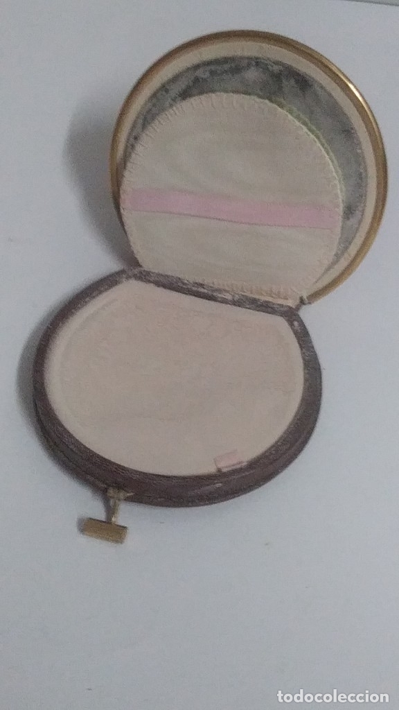 Vintage: antigua polvera forrada - Foto 3