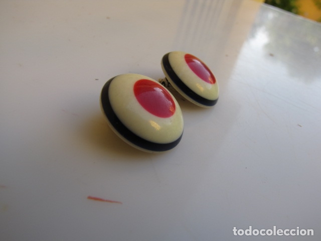 Vintage: Pendientes galatita. Ojos - Foto 1