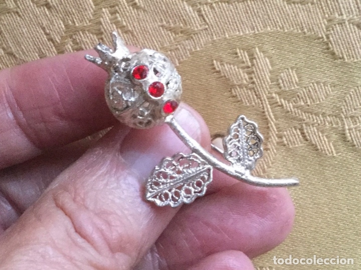 Vintage: BROCHE VINTAGE DE FILIGRANA CON FORMA DE GRANADA - Foto 4