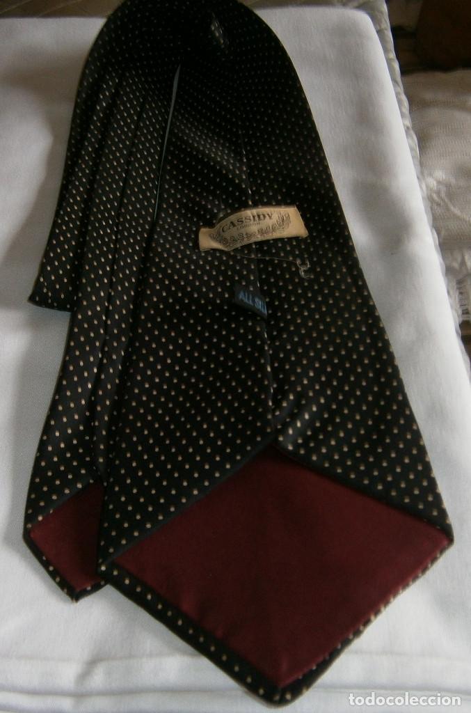Vintage: corbata inglesa cassidy de seda - Foto 2