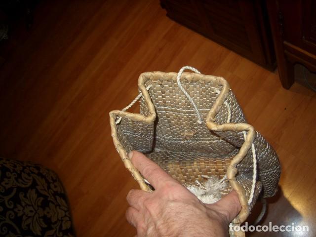 Vintage: MOCHILA DE JUNCOS ARTESANAL.SIN USO. - Foto 8